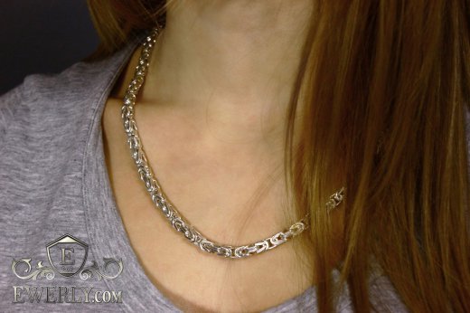 Women's chain "Byzantine (Byzantium)" of  silver, фото
